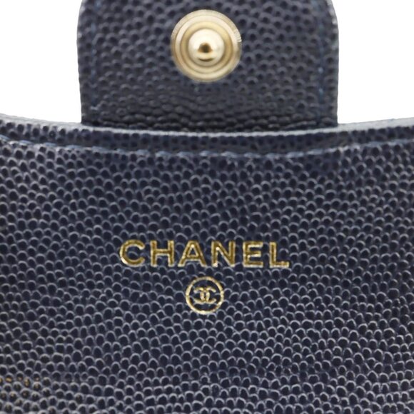 Chanel Classic Flap Quilted Caviar Leather Card Holder Wallet Black - Picture 11 of 12